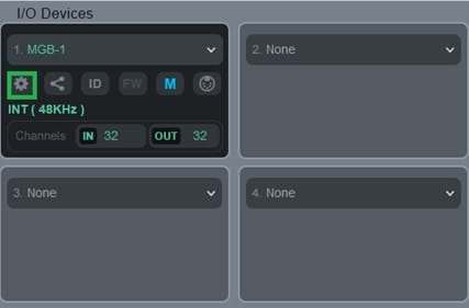 configure clock source and sample rate if necessary