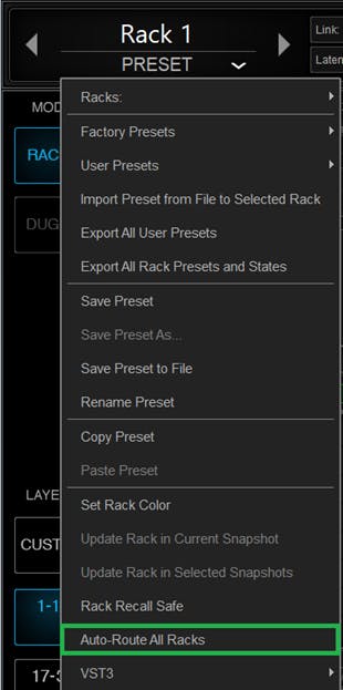 automatically patch all the Waves SoundGrid channels to SuperRack Performer racks