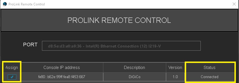 Checkmark ‘Assign’and status will change to ‘Connected’